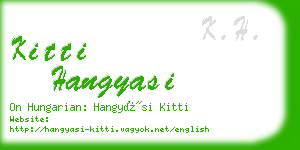 kitti hangyasi business card